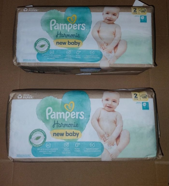 Pampers harmonie 2 x 48 couches taille 2 - 96 couches