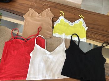 Lot 5 crops tops - taille S