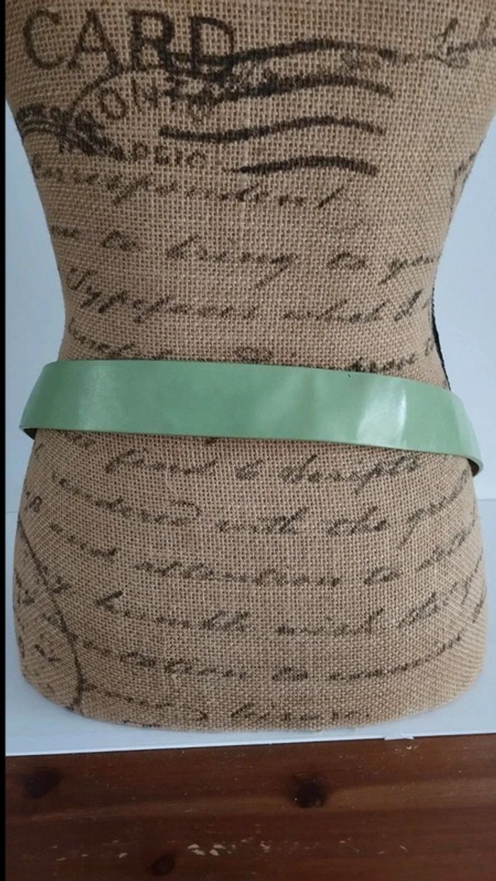 Ceinture verte boucle argenté 95 cm - photo numéro 5
