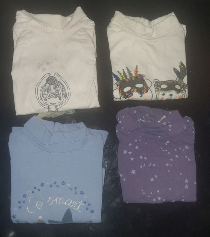 Lot 4 T-Shirt ML col Roulé (18 mois)