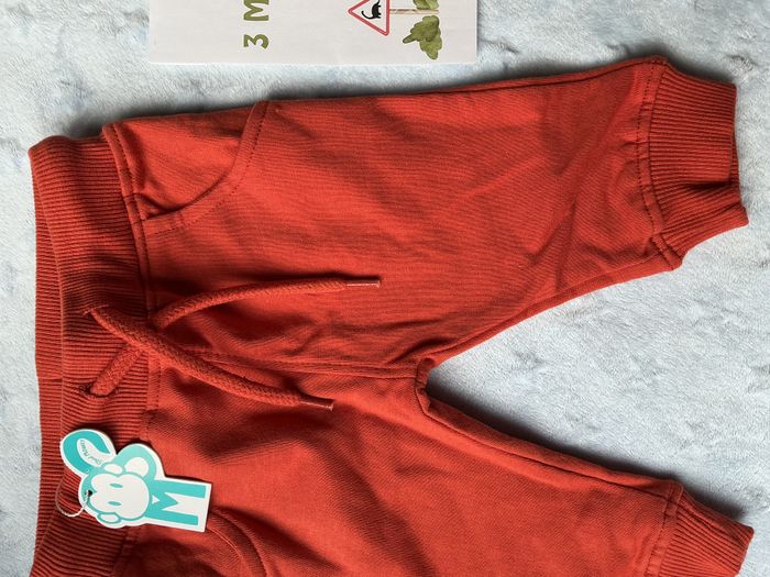 pantalon de jogging orange lien de serrage taille élastique 3 mois street monkey - photo numéro 5