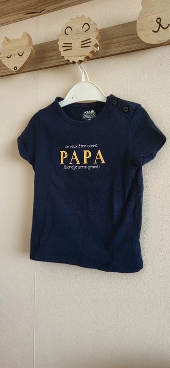 T-shirt kiabi 12 mois bleu marine