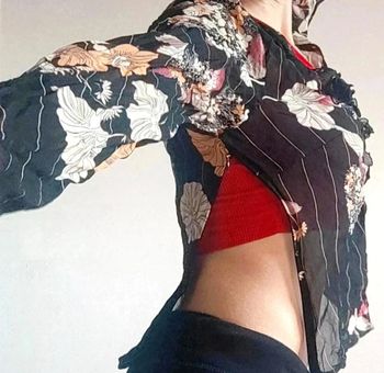 haut top y2k 90 2000 blouse voile transparente à rayure femme sexy à lacet fleurie mng