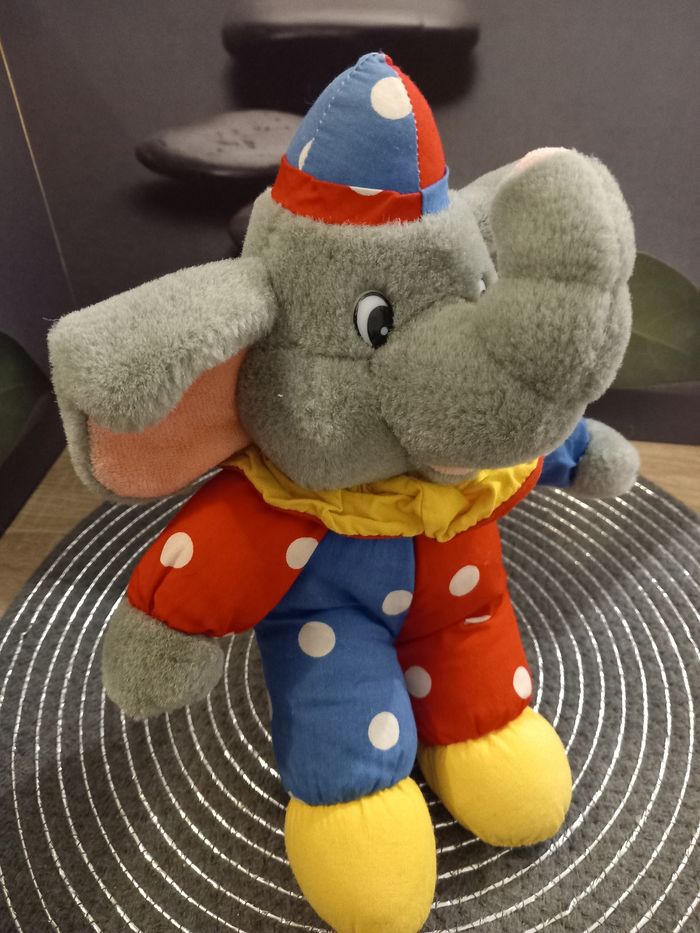 Peluche éléphant Jemini vintage 28cm model le cirque 🎪 - photo numéro 4