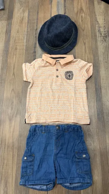 T-shirt manches courtes shirt chapeau