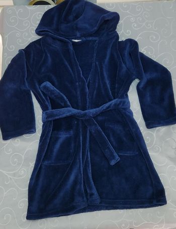 Peignoir 10 ans Nuit d'étoiles avec capuche TBE