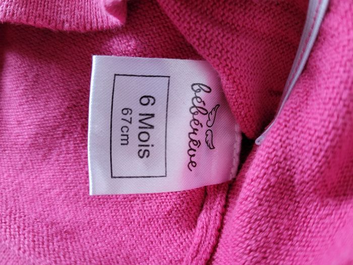 Gilet rose bébérêve 6 mois TBE - photo numéro 6