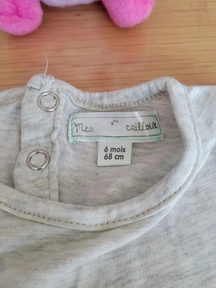 T shirt 6 mois Mes Petits Cailloux. - photo numéro 2