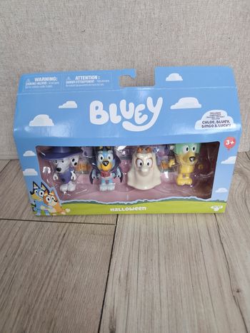 Figurines bluey et ses amis, chloe bingo et lucky pour halloween : . Neuf !