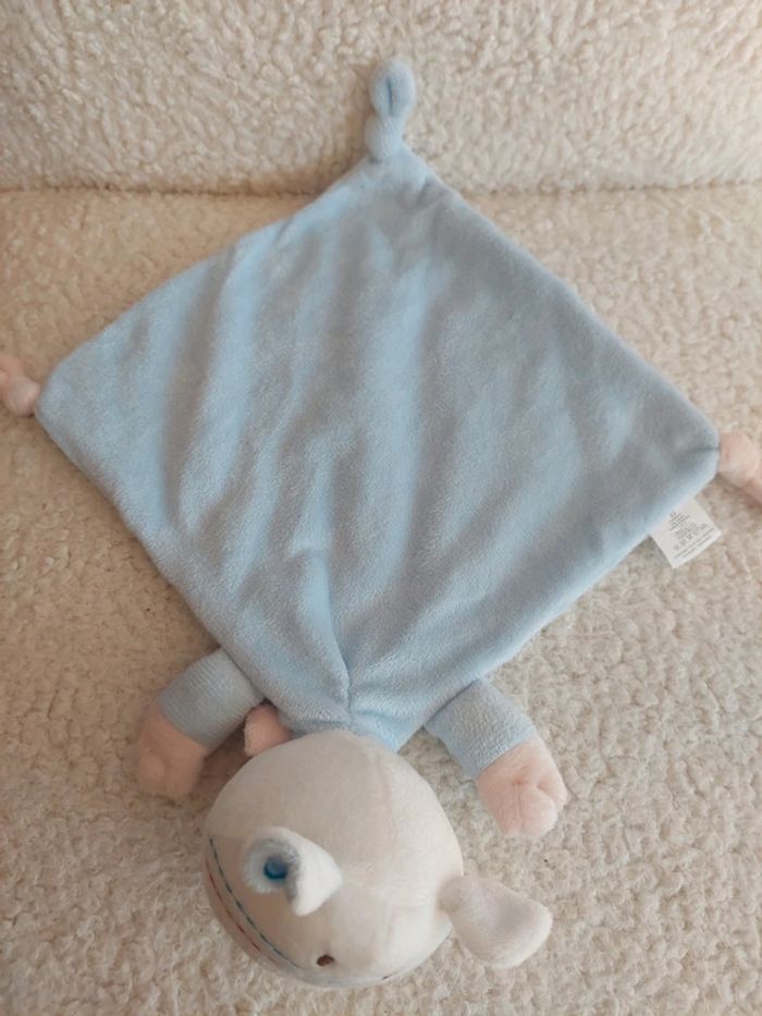 Interbaby - doudou plat carré bleu ane ou cheval - photo numéro 4