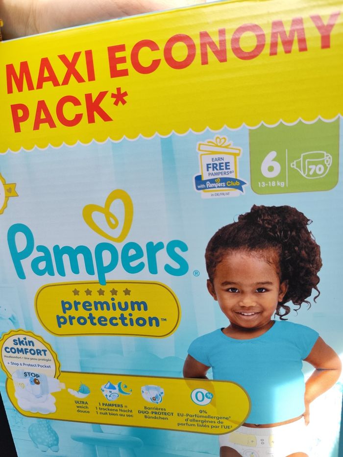 Couche Pampers  premium taille 6 méga packs