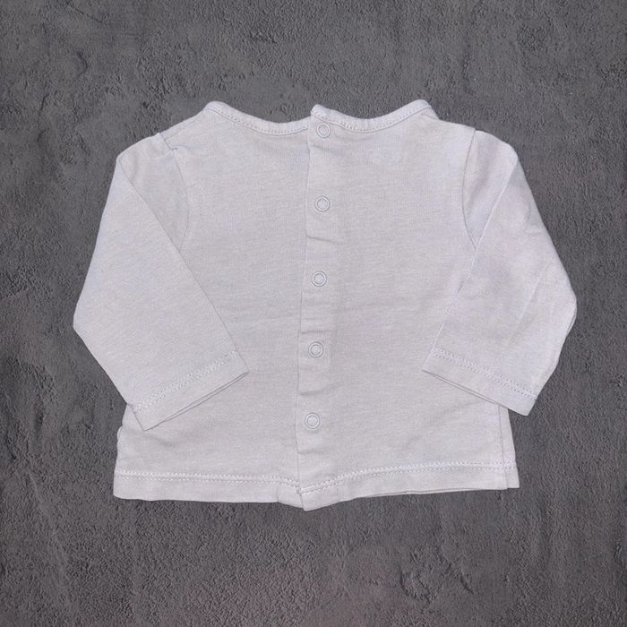 T-shirt love gris rose Obaïbi Okaïdi / 1 mois / Très bon état - photo numéro 5