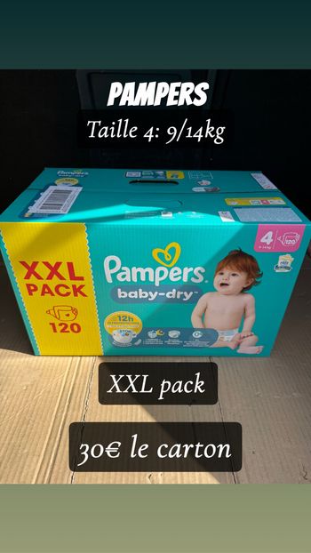 120 couches Pampers Taille 4