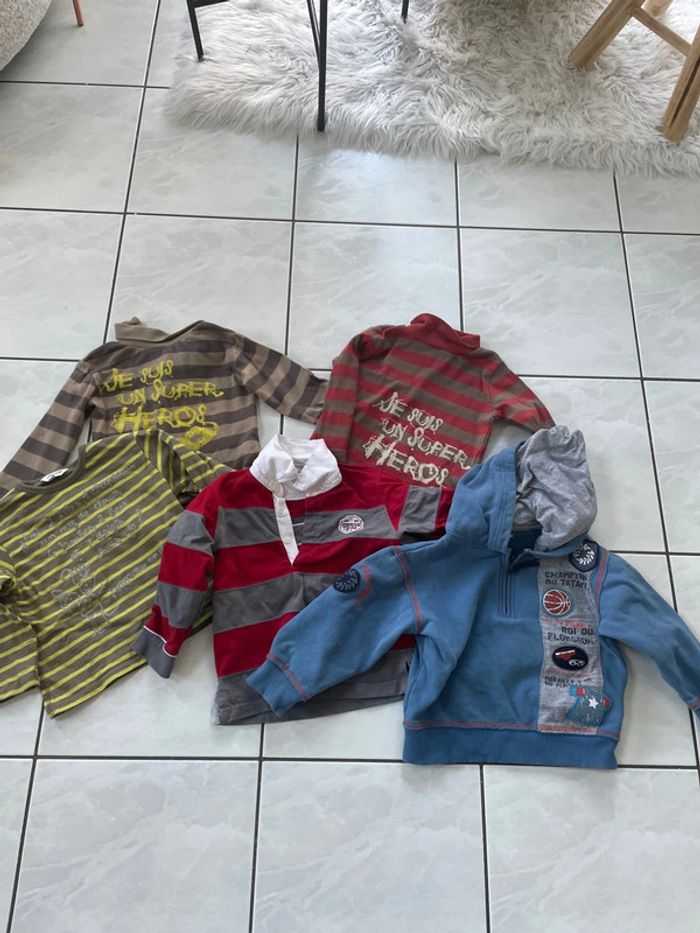 Lot de 5 hauts garçon 3 ans