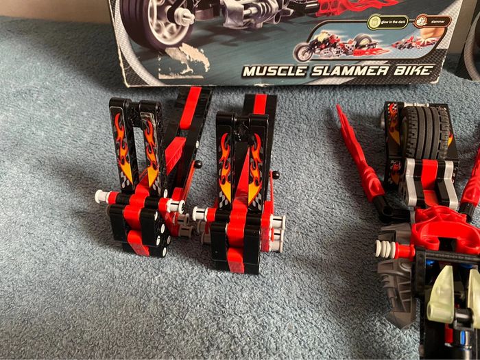 Lot de 2 lego 8645 racers power racers. Muscle slammer bike complète - photo numéro 3
