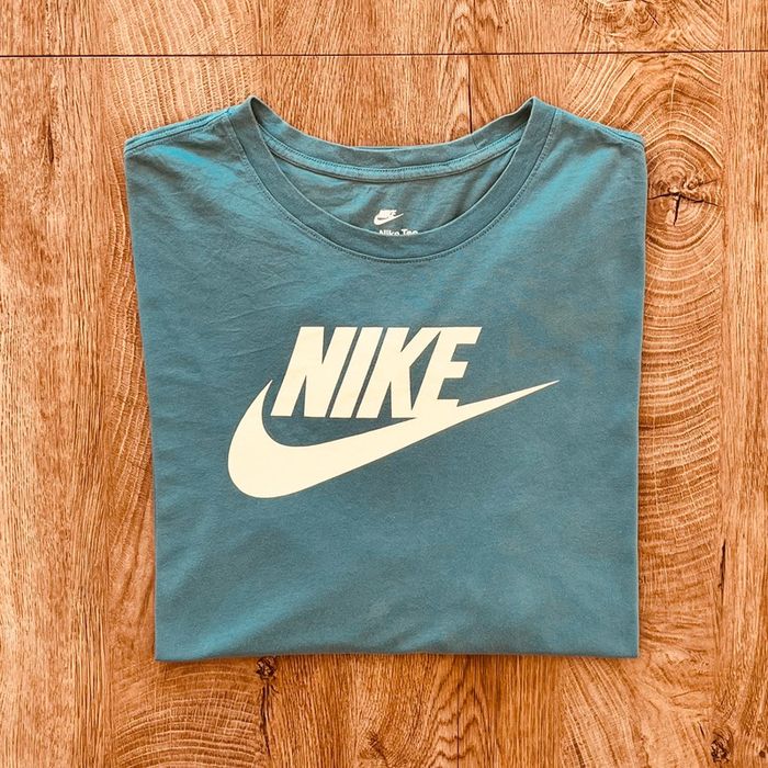 T.shirt manches courtes Nike turquoise pour homme, taille XXXL (3XL)