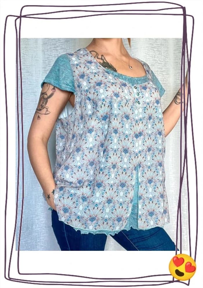 SOLDÉ - Blouse manches courtes taille 50