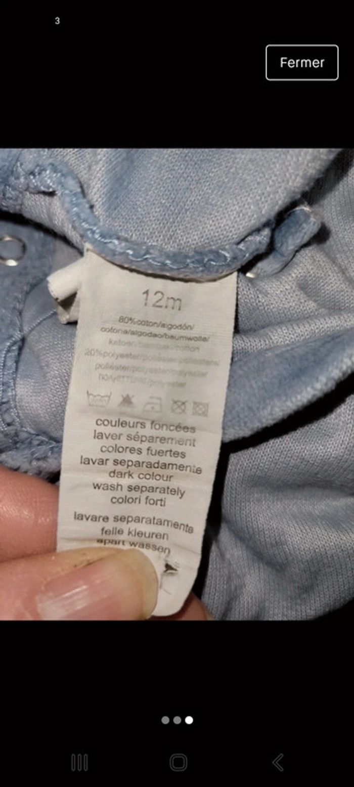 Grenouillère garçon 12 mois - photo numéro 3