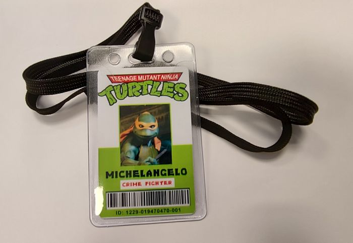 Badge Tortue Ninja - Michelangelo