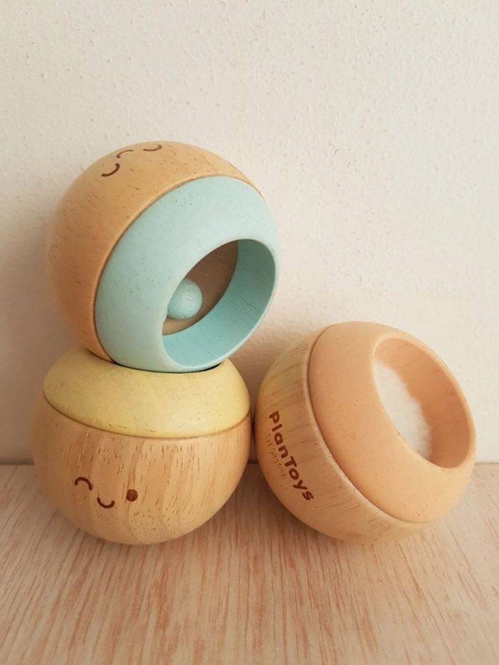 Têtes sensorielles culbuto pastel en bois de Plan toys - photo numéro 9