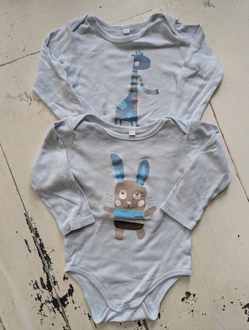 Lot de 2 bodies bébé manches longues - 92 cm