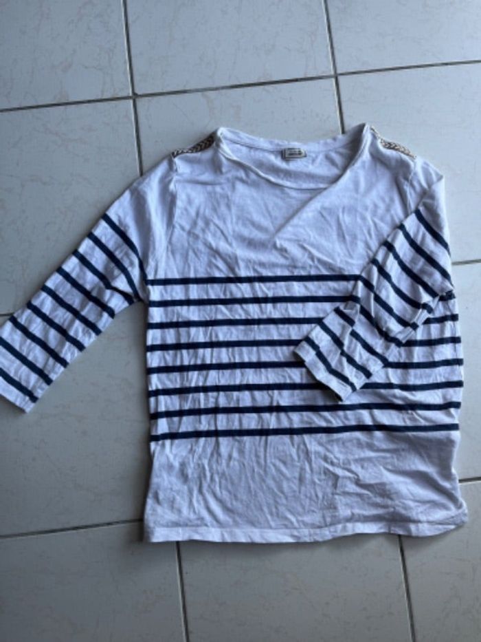 T-shirt manches longues marinière