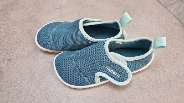 Chaussures aquatiques bébé aquashoes vert Nabaiji