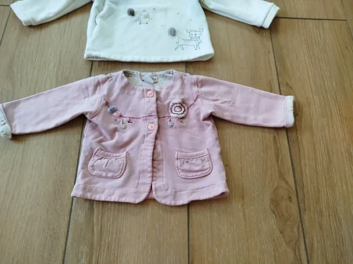 Lot pull + gilet bébé fille 18 mois - photo numéro 3