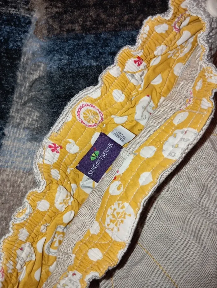 Pantalon en toile fille 9 mois sergent major - photo numéro 4