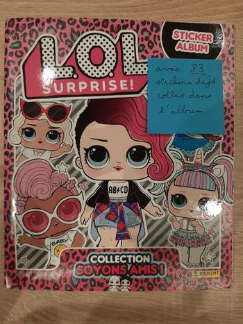 Album Panini L.O.L Soyons Amis incomplet