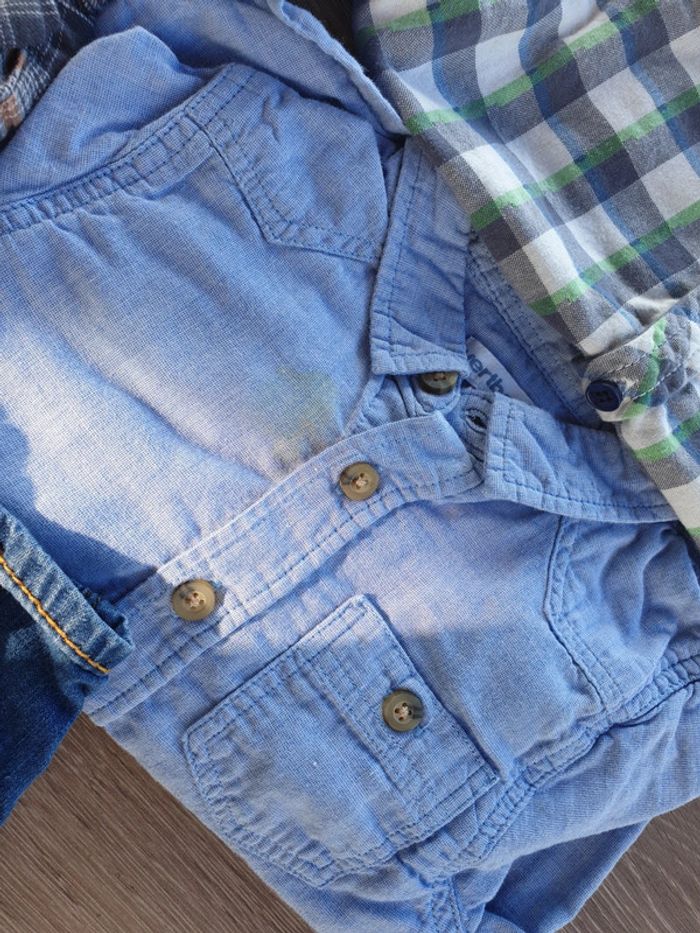 Lot de 5 chemises manches longues 18 mois garçon - photo numéro 3