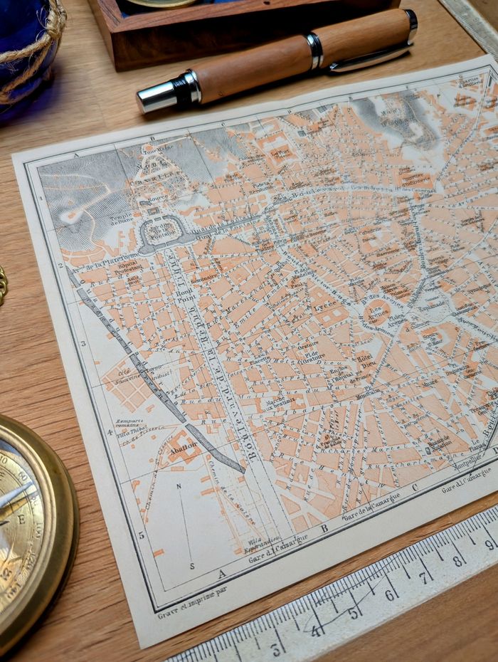 Imprimée en 1906, plan de Nîmes. Original Vintage Authentique. - photo numéro 10