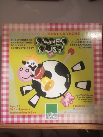 Rodéo Rosie Jeu en bois de loto