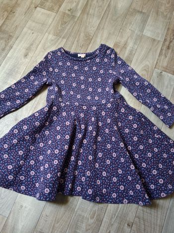 Robe d'hiver fille violette a motifs 6 ans