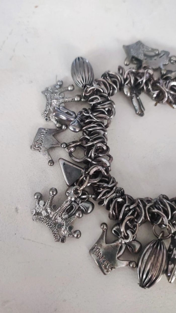 Bracelet charms en argent vintage - photo numéro 2