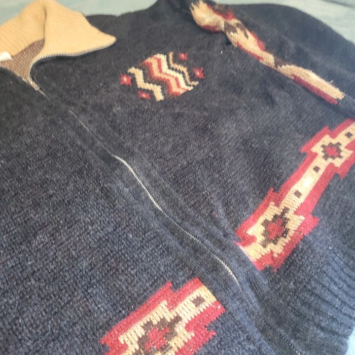 Gilet zippé  - Cardigan en Laine - Vintage 🧥 Made in France  -  Taiile L - photo numéro 2