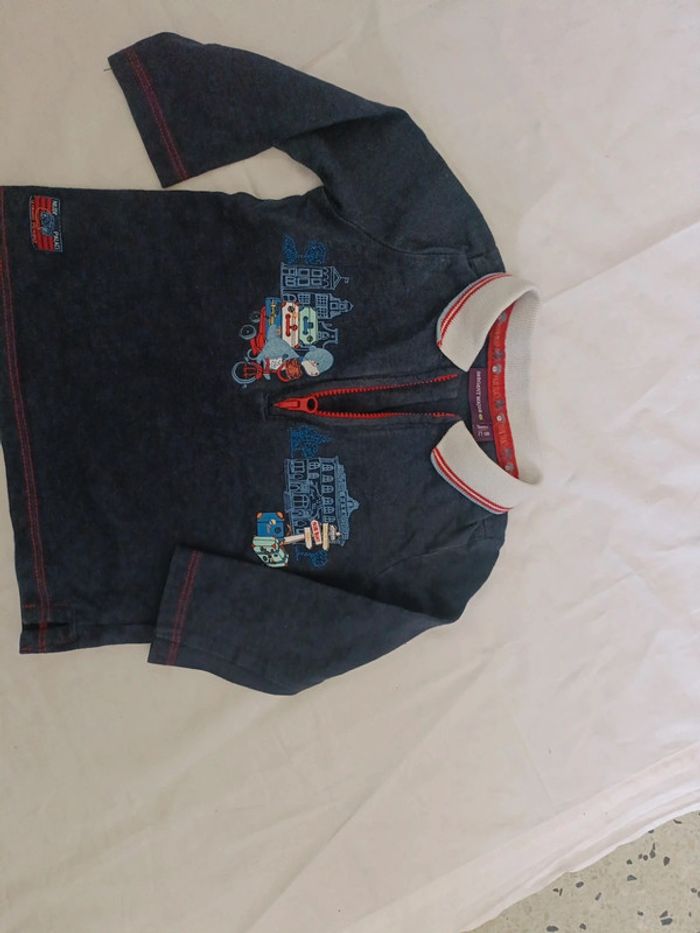 Petit polo sergent major garçon 9 mois bleu marine - photo numéro 2