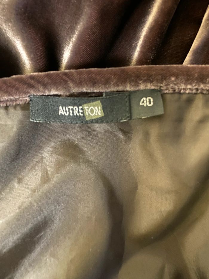 Magnifique ensemble veste et jupe neuf soyeux marron Autre Ton taille 40 - photo numéro 9