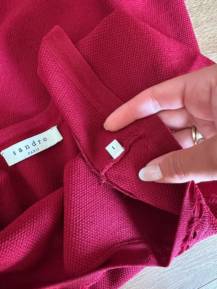 Robe Sandro rouge bordeaux taille 36 - photo numéro 6