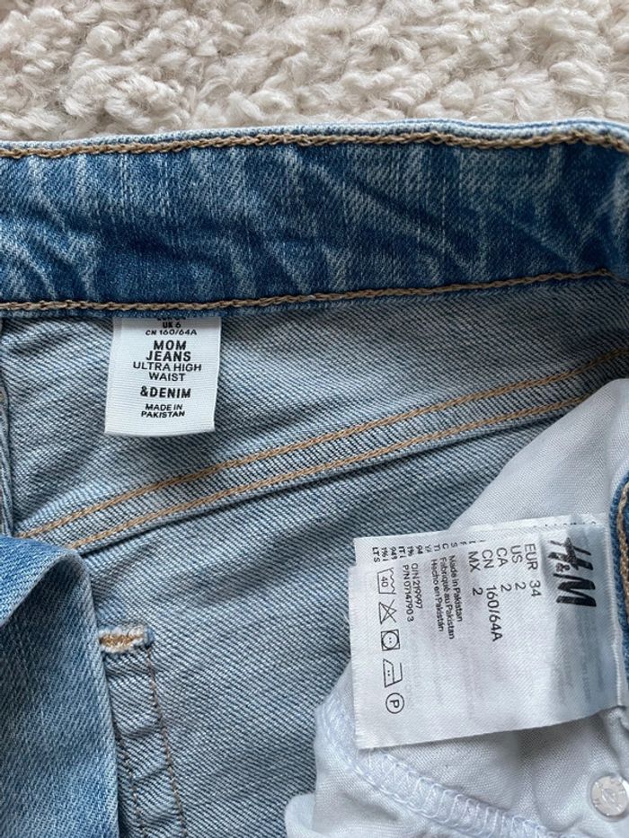 Jean mom bleu clair H&M - photo numéro 4