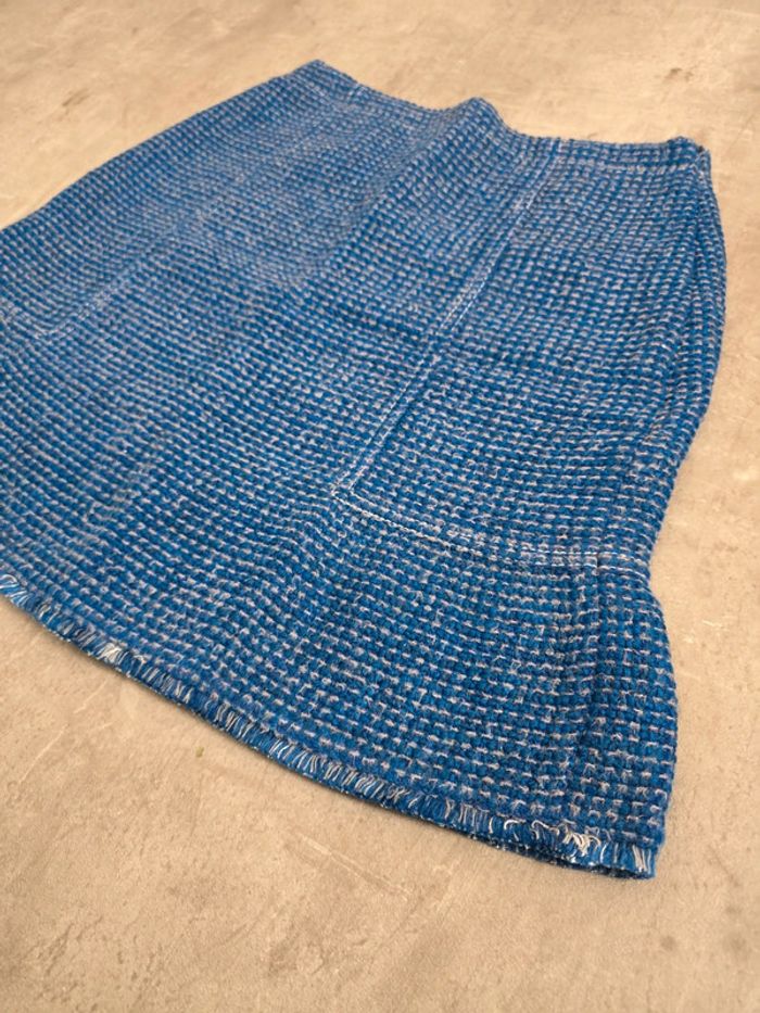 Jupe Sandro bleue tweed chic taille 40 L élégante tendance - photo numéro 2