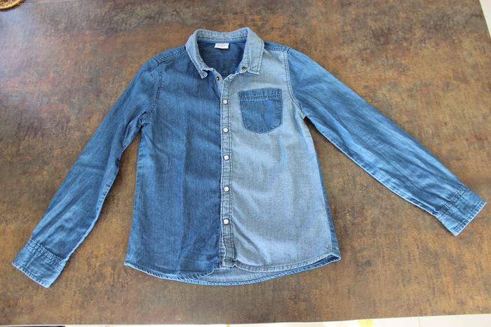 Chemise en denim bicolore garçon 8 ans Tape à L'oeil - photo numéro 3