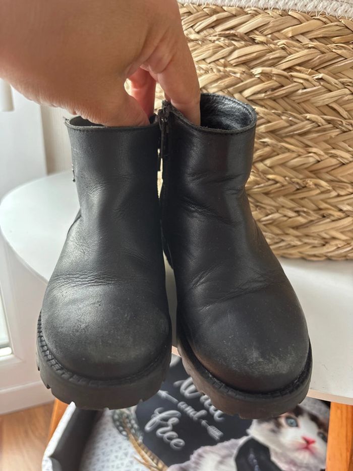 Bottines en cuir noir Gémo - photo numéro 6