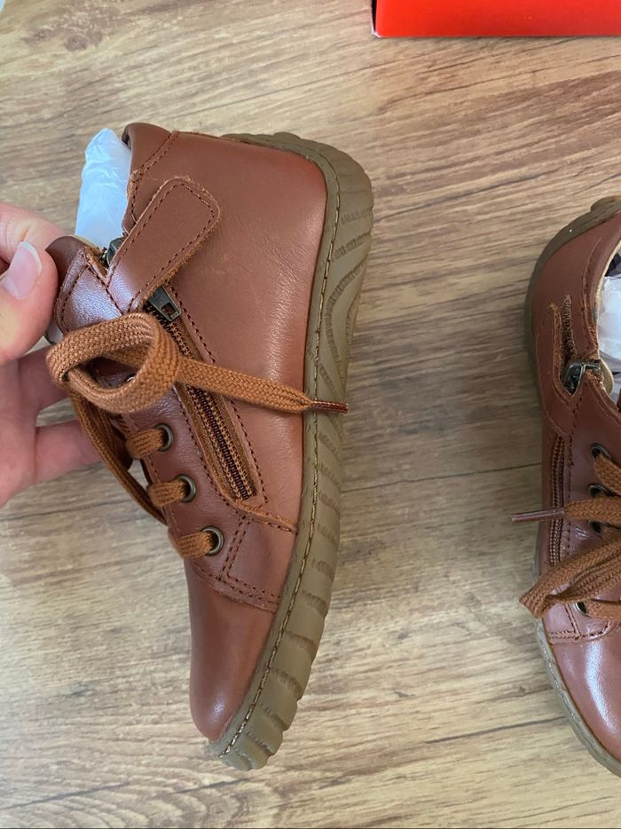 Wood zip chaussures souples cuir 27 shoopom - photo numéro 3
