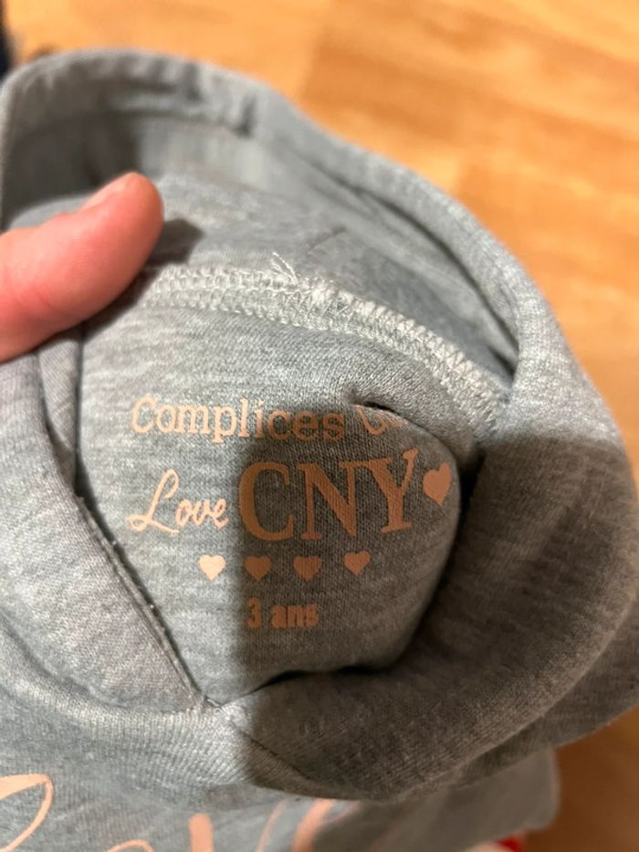 Sweat à capuche gris taille 3 ans complices - photo numéro 2