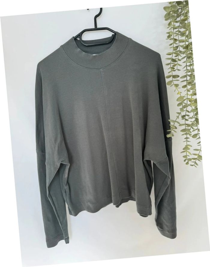 Sweat-shirt gris oversize Mango taille M - photo numéro 2