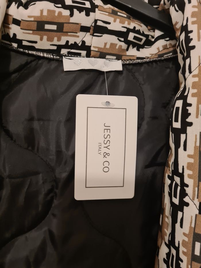 Veste matelassé camel et noir - photo numéro 3