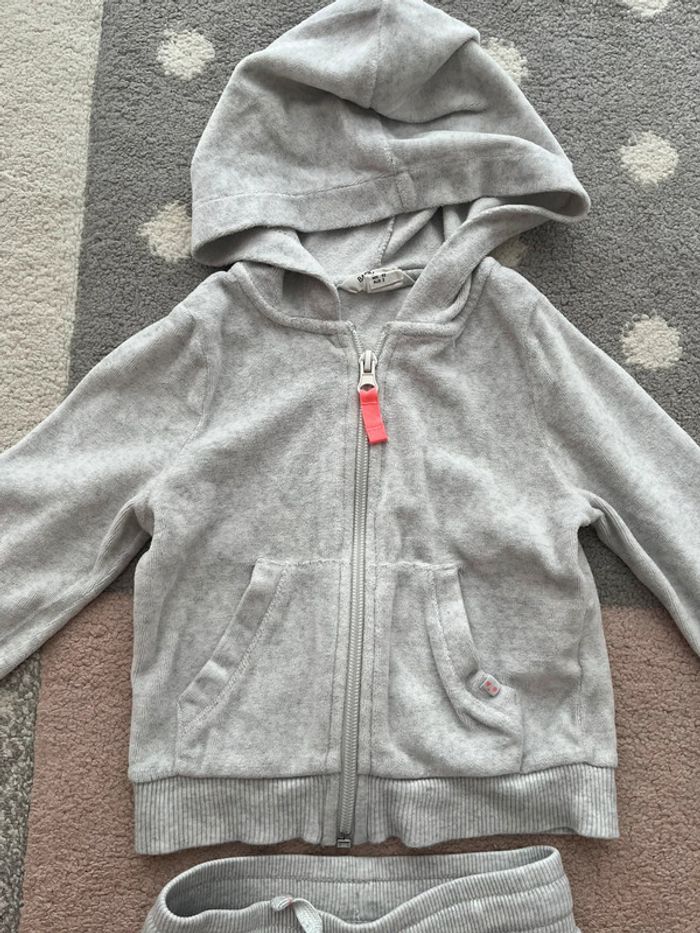 Ensemble gris en velour 18/24 mois H&M - photo numéro 3