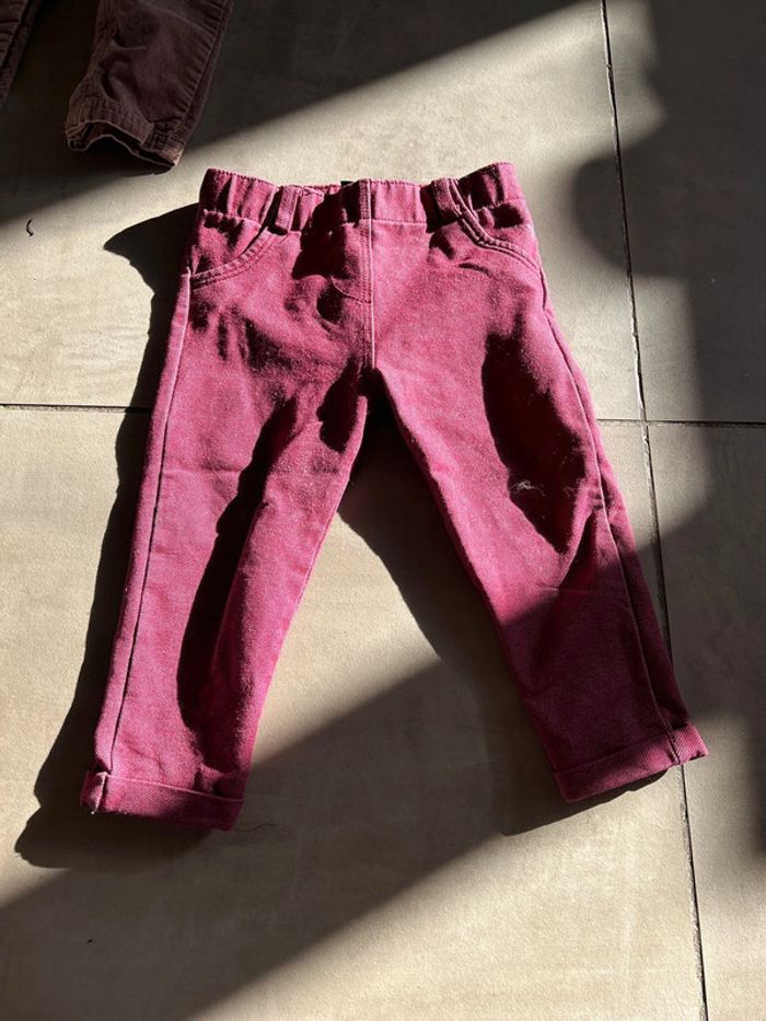 Lot legging pantalon salopettes 18 mois fille - photo numéro 4