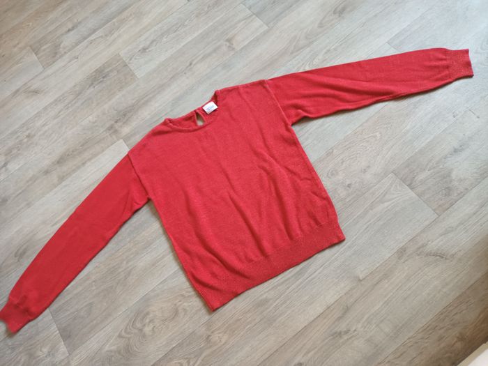 pull 10 ans tape à l'oeil neuf rouge fille magnique doux belle qualité